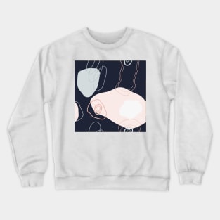 Abstract Shapes Rose Ashes Crewneck Sweatshirt